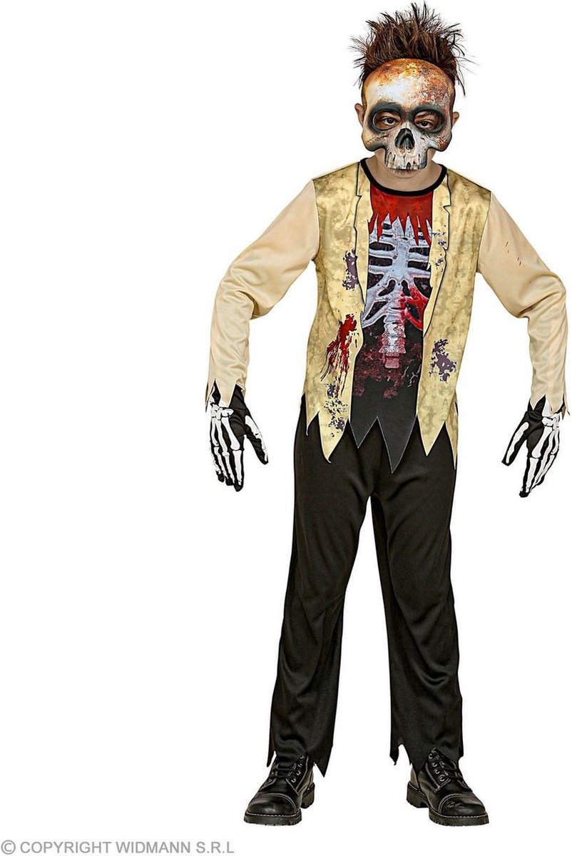 Zombie Kostuum | Zin In Een Hapje Zombie Kind | Jongen | Maat 116 | Halloween | Verkleedkleding